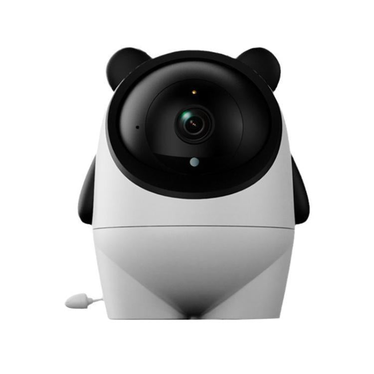 White and black Wi‑Fi baby monitor camera with wide front lens