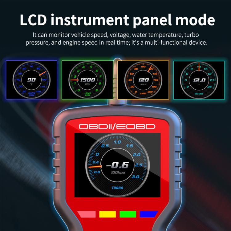 K2 Car OBDII Diagnostic Tool Smart Engine Fault Detector HUD, K2