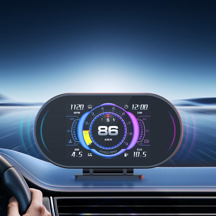 P27 Multi-functional LCD HD OBD2 GPS Gauge Speedometer, P27