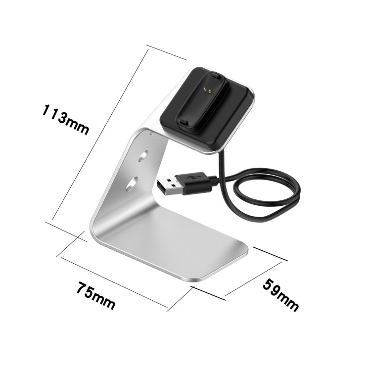 For Fitbit Inspire 2 Aluminum Alloy Charger Holder with Chip Protection, Support Fast Charging, For Fitbit Inspire 2