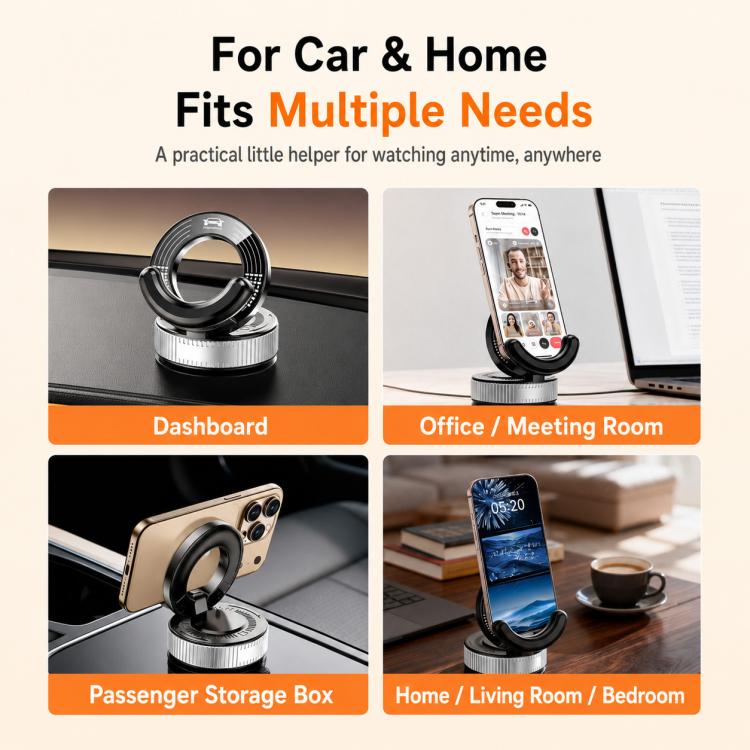 F9 Vacuum Suction Cup Phone Car Mount For Navigation Desktop Use, Basic Model, Parking Number Plate