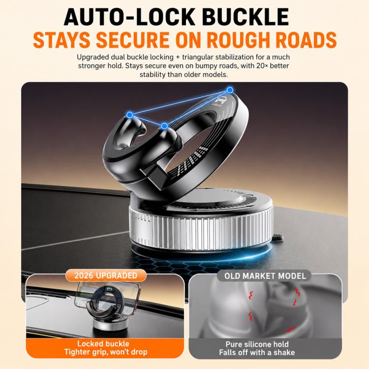 F9 Vacuum Suction Cup Phone Car Mount For Navigation Desktop Use, Basic Model, Parking Number Plate