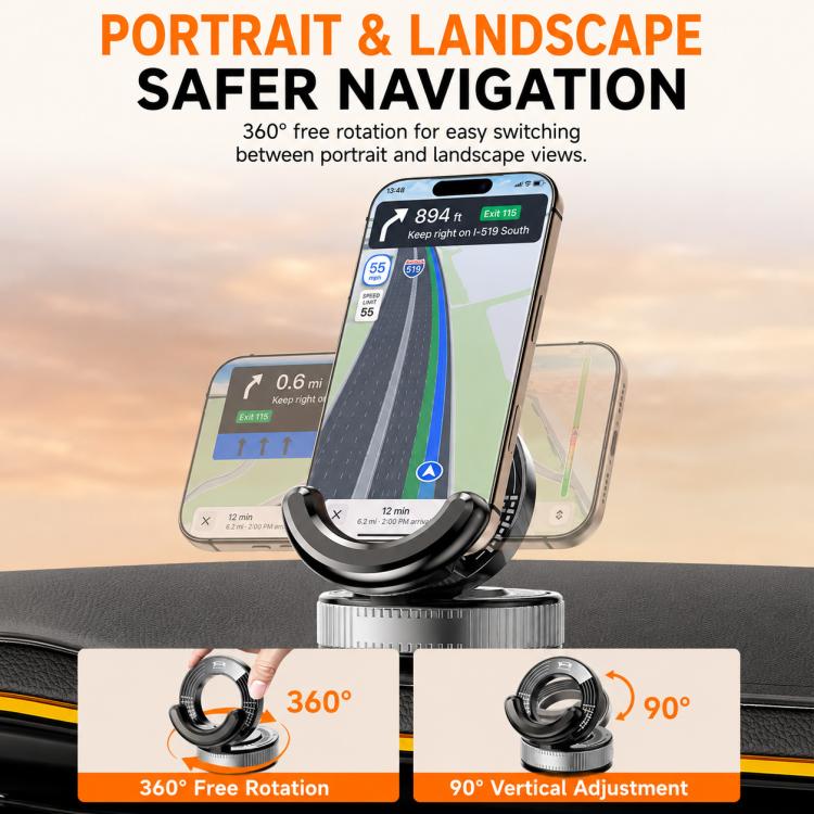 F9 Vacuum Suction Cup Phone Car Mount For Navigation Desktop Use, Basic Model, Parking Number Plate