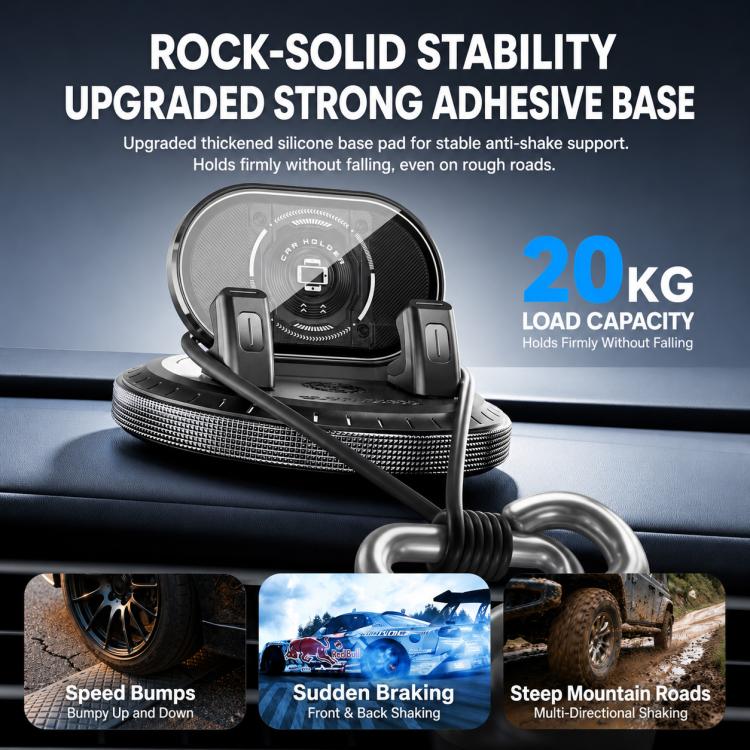 D5 Vacuum Suction Rotating Base Car Center Console Phone Mount