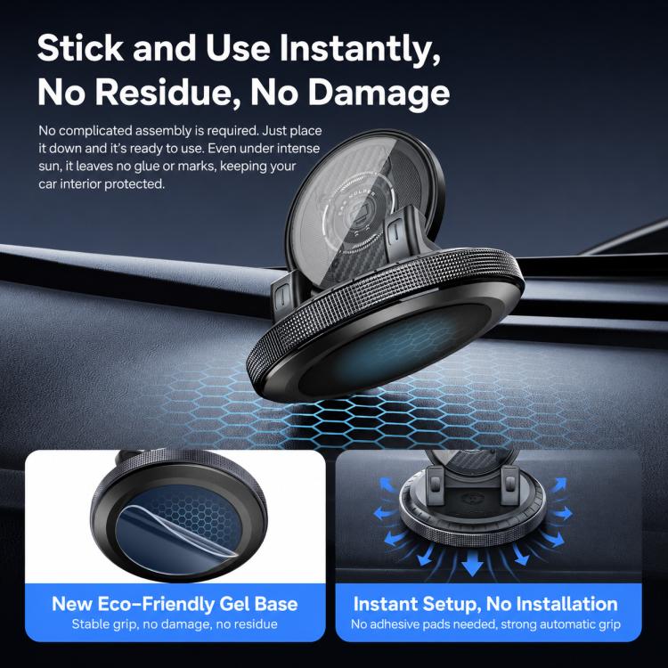 D7 Self-adhesive Rotating Base Car Center Console Phone Mount
