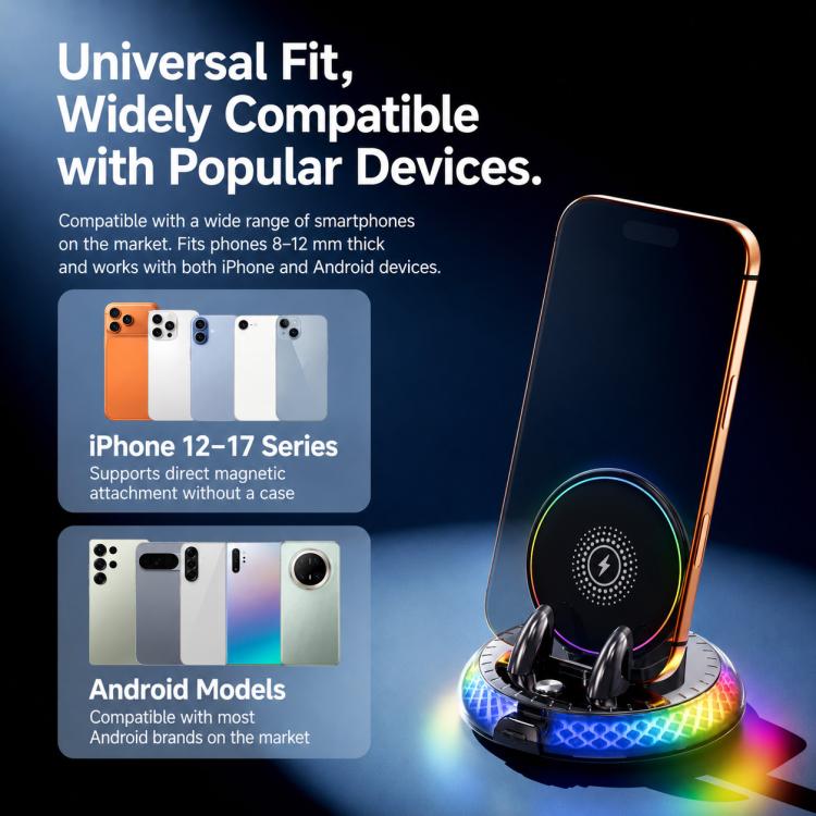 D9 Self-adhesive Rotating Base Car Wireless Charging Phone Holder