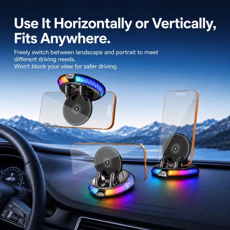 D9 Self-adhesive Rotating Base Car Wireless Charging Phone Holder