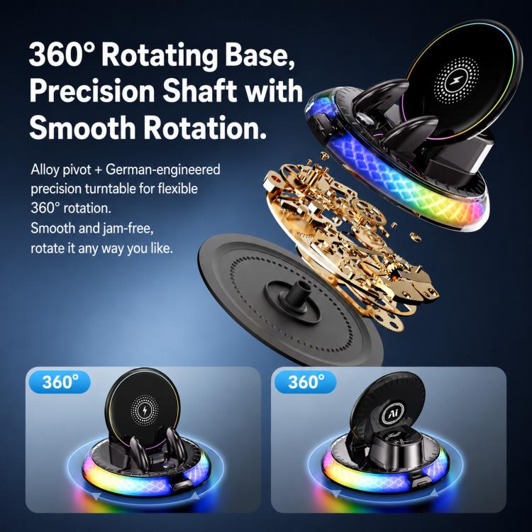 D9 Self-adhesive Rotating Base Car Wireless Charging Phone Holder