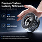 Carbon-fiber textured 360° magnetic ring phone holder with metal coating