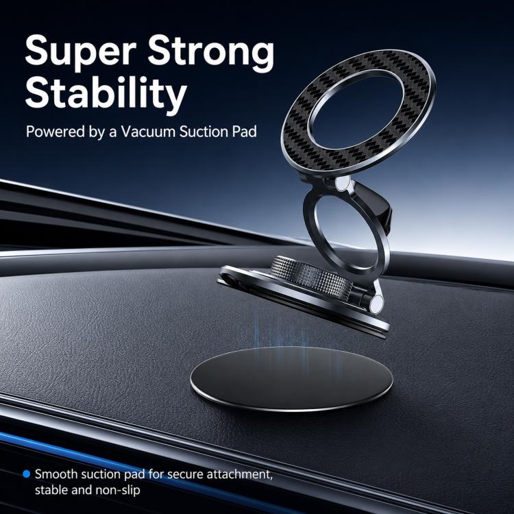 360° magnetic ring phone holder on suction pad base with anti-slip contact