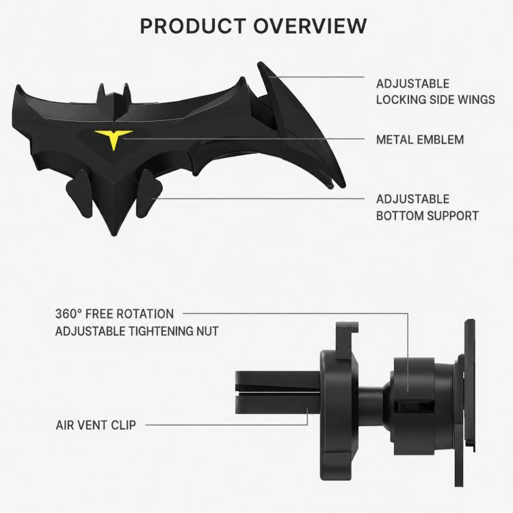 Bat-style Mechanical Gravity Car Air Vent Phone Mount