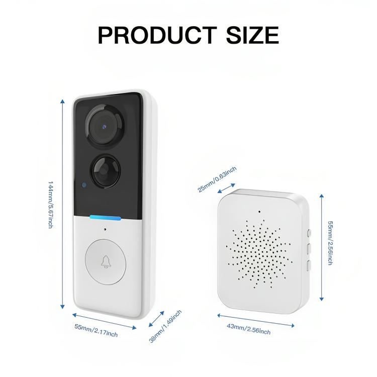 1MP HD Graffiti Smart Video Doorbell Camera Support PIR Motion Detection and Two-way Audio