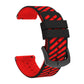 Twill Texture Breathable Two Color Silicone Watch Band, 24mm