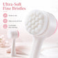 Manual Double-Sided Silicone Facial Cleansing Brush, Soft Face Scrubber and Massage Tool