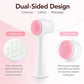Manual Double-Sided Silicone Facial Cleansing Brush, Soft Face Scrubber and Massage Tool