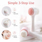 Manual Double-Sided Silicone Facial Cleansing Brush, Soft Face Scrubber and Massage Tool