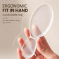 Ergonomic grip nano glass foot file with oval abrasive head for gentle foot smoothing