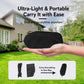 Folded moon camping chair in carry bag, compact portable storage