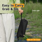 Black crossbody carry bag for portable folding stool, handheld carry strap