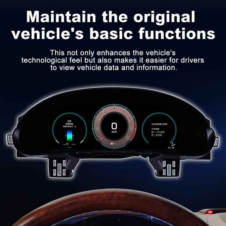 Car HD LCD Multi-Mode Digital Odometer Speedometer with CarPlay, For Porsche Cayenne 2002–2010