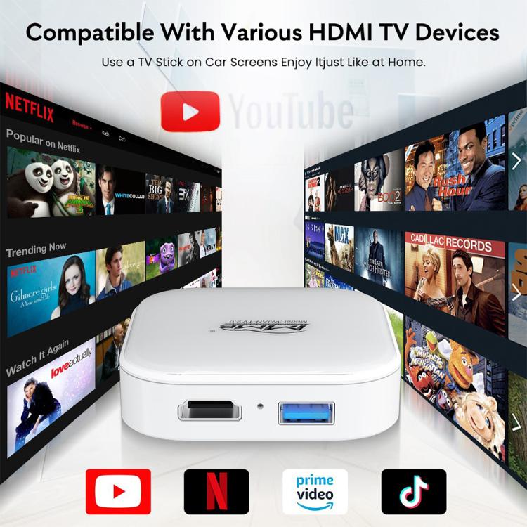 White MMB WJAN-TV 2.0 car AI box with dual ports on the side