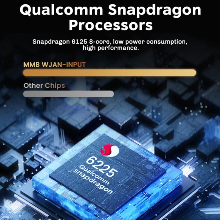 Car smart box promotional graphic featuring Qualcomm Snapdragon 625 processor illustration