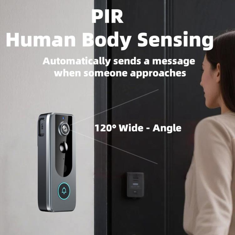M20 High Definition Night Vision Wireless Two-Way Intercom Video Doorbell, M20(Black)