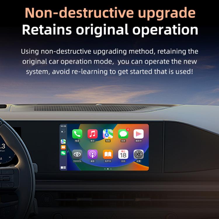 2 in 1 Car Smart Box Wireless Android Auto CarPlay Adapter, ZYD-TAB0S