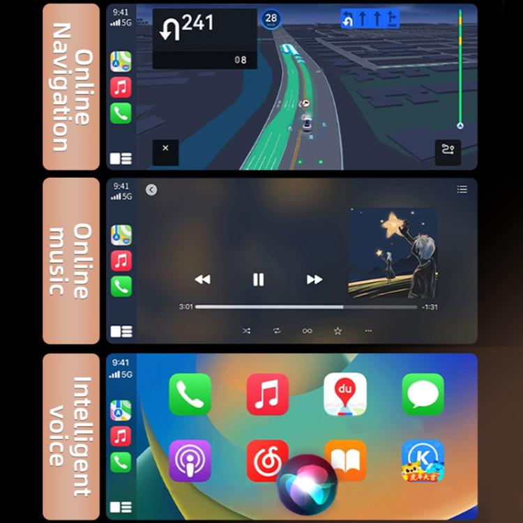 2 in 1 Car Smart Box Wireless Android Auto CarPlay Adapter, ZYD-TAB0S