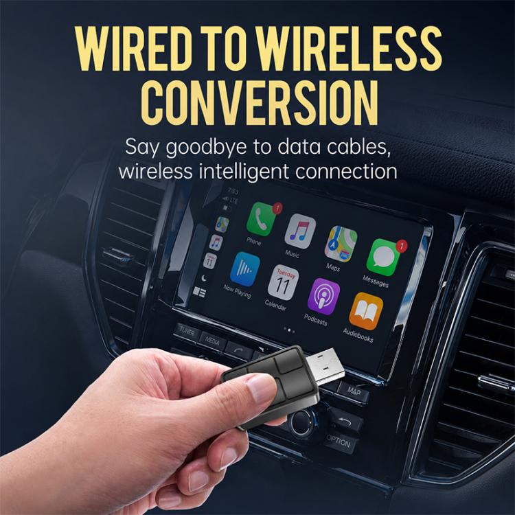 2 in 1 Car mini Smart Box Wired to Wireless Android Auto CarPlay Adapter, ZYD-TAB0C