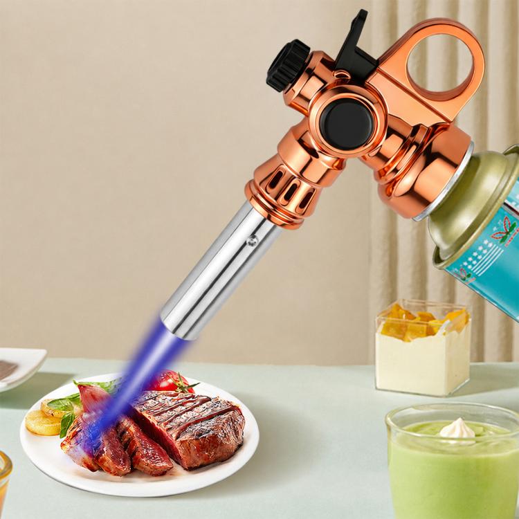 Copper cartridge flamethrower nozzle with flame and black control knob