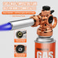 Copper gas flamethrower nozzle with ceramic heat-insulating ring and black ignition knob