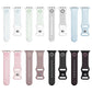 Star-Shaped Dot Pattern Butterfly Clasp Silicone Watch Band, For Apple Watch 46mm / 49mm / 45mm / 44mm, For Apple Watch 42mm / 41mm / 40mm / 38mm