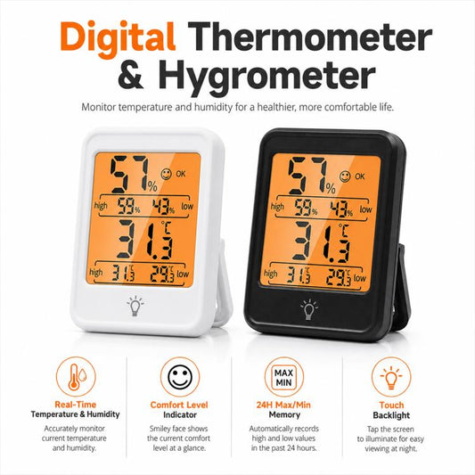 MC40 Indoor High-Precision Digital Display Electronic Thermometer and Hygrometer