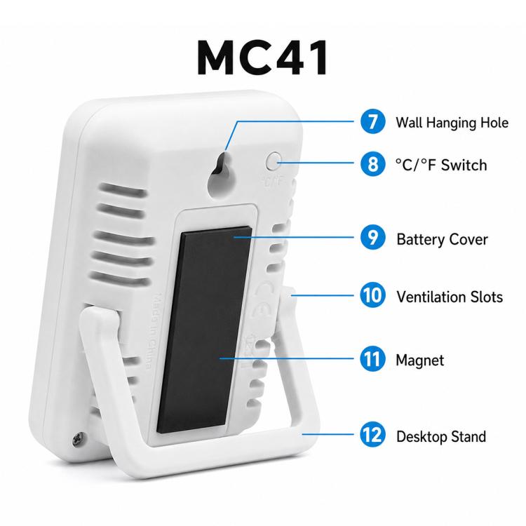 MC40 Indoor High-Precision Digital Display Electronic Thermometer and Hygrometer