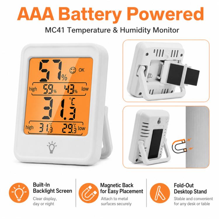 MC40 Indoor High-Precision Digital Display Electronic Thermometer and Hygrometer