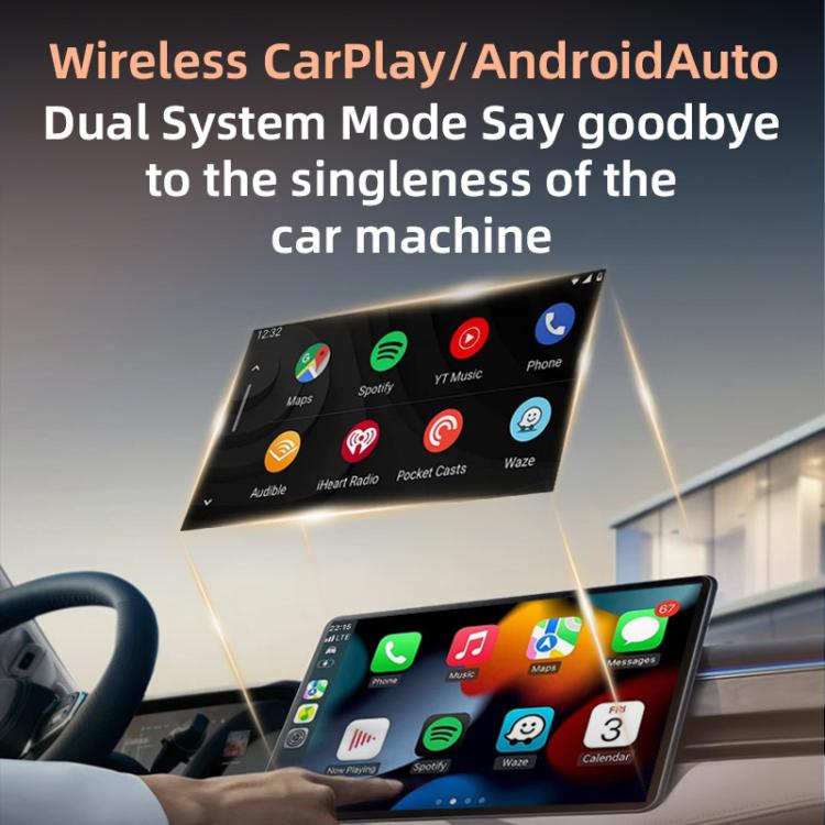 2 in 1 Car mini Smart Box Wireless Android Auto CarPlay Adapter, ZYD-B42