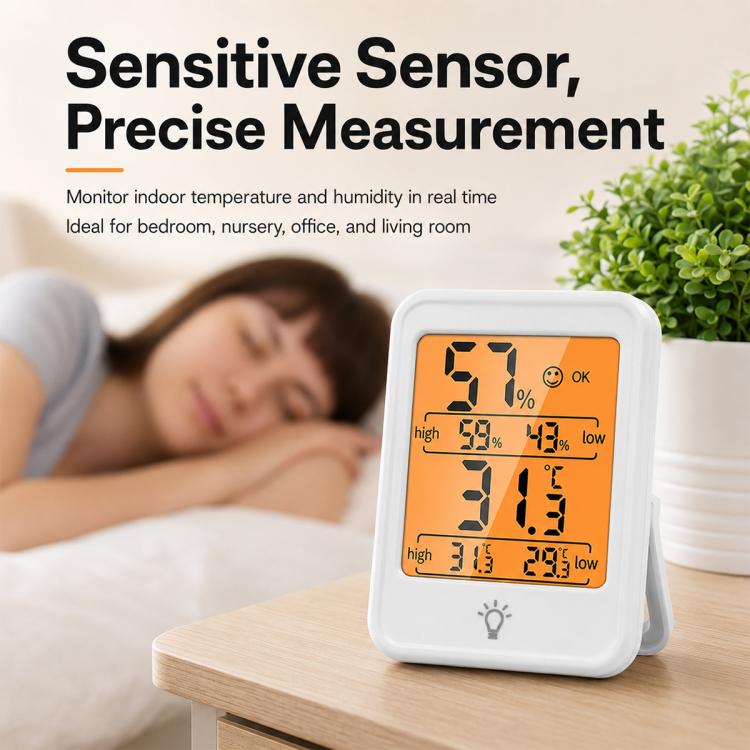MC41 Indoor High-Precision Digital Display Electronic Thermometer and Hygrometer with Backlight