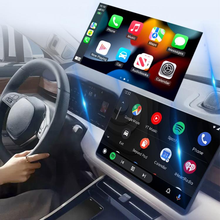2 in 1 Car mini Smart Box Bluetooth5.4+WiFi6 Wireless Android Auto CarPlay Adapter, ZYD-TAB0P