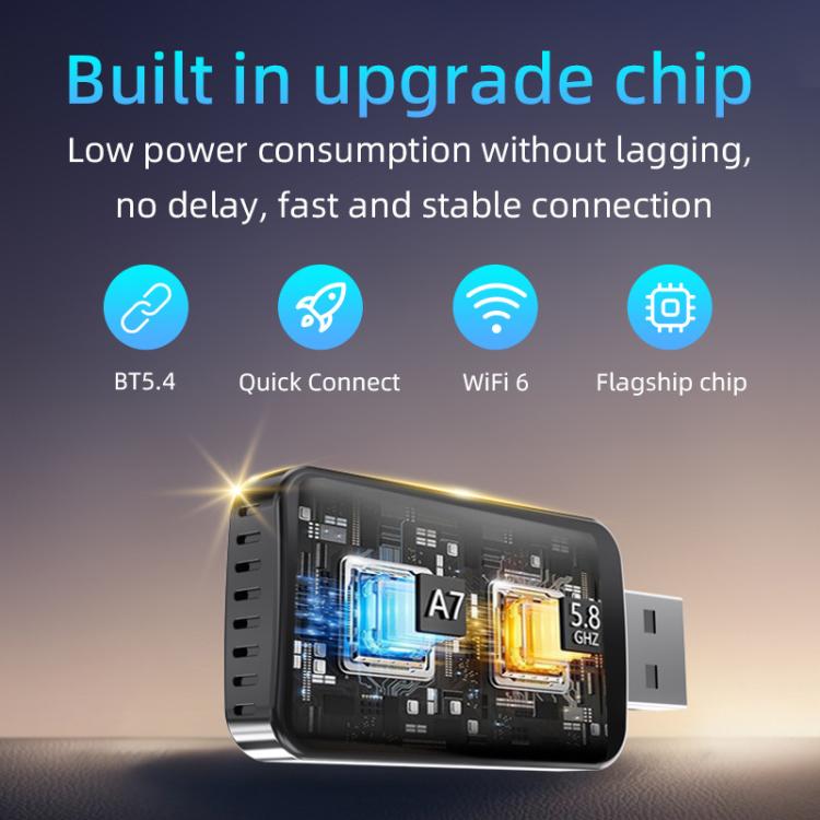 2 in 1 Car mini Smart Box Wired to Wireless Android Auto CarPlay Adapter, ZYD-B113