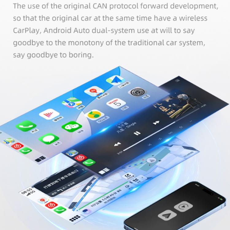 2 in 1 Car Thumb mini Smart Box Bluetooth5.4+WiFi6 Wireless Android Auto CarPlay Adapter, ZYD-B112P