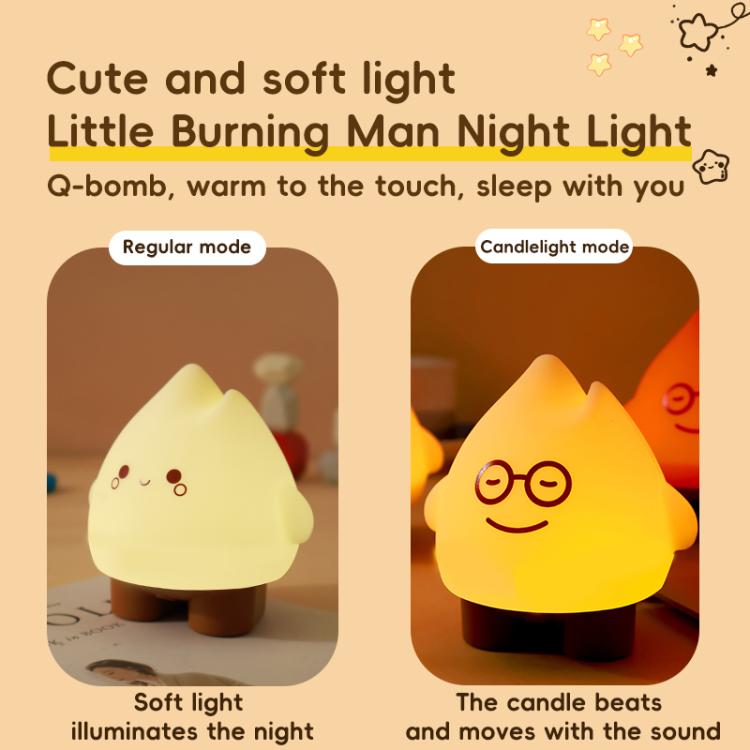 HZ-D01 Cute Little Burning Man Flame Night Light