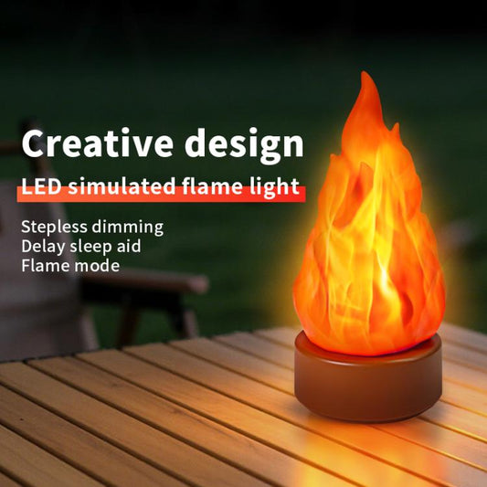 HZ-K03 LED Simulated Flame Lamp Outdoor Camping Decor Light