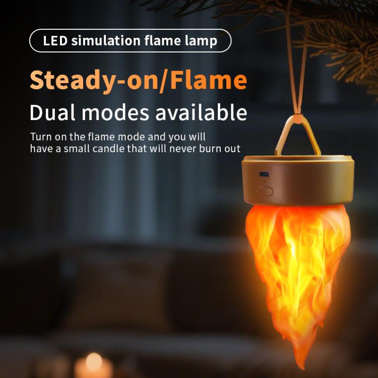 HZ-K03 LED Simulated Flame Lamp Outdoor Camping Decor Light
