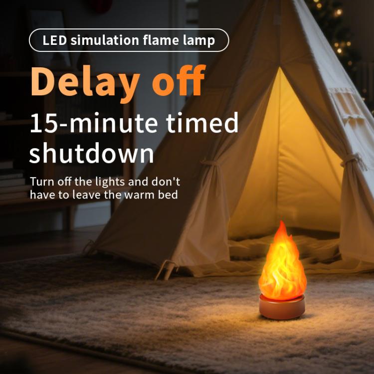 HZ-K03 LED Simulated Flame Lamp Outdoor Camping Decor Light
