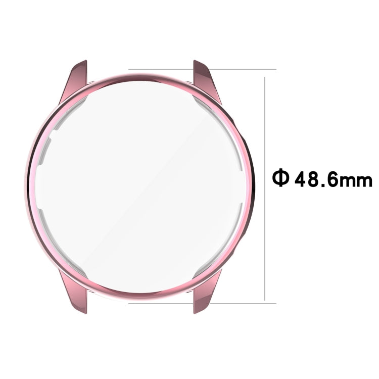 Full-coverage TPU protective case cover, pink frame with 48.6mm dimension