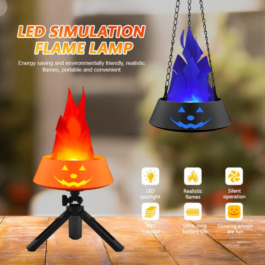 HZ-K02 Rechargeable LED Simulated Flame Lamp Suspended / Desktop Use Design