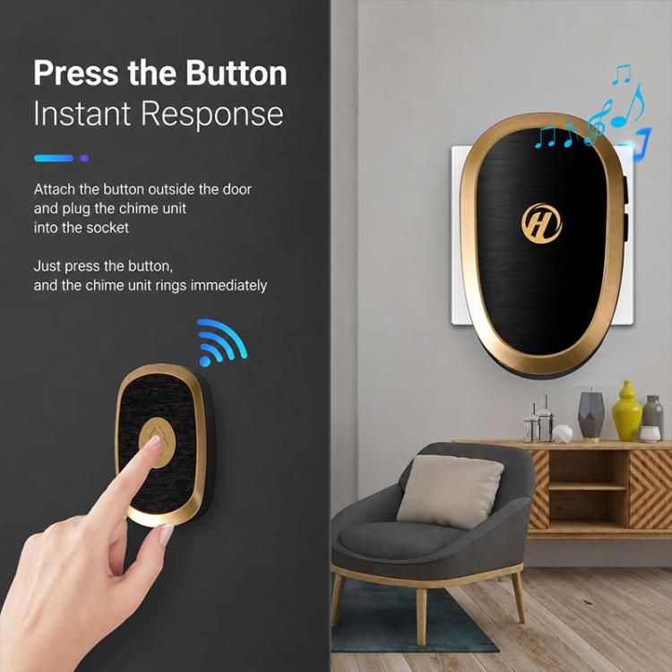 XY-801 Smart Long-distance Elderly Wireless Music Doorbell, US Plug, EU Plug