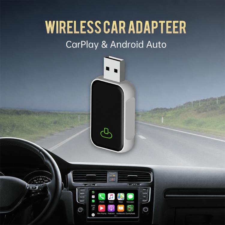 2 in 1 Car mini Smart Box BT5.4+WiFi Wireless Android Auto CarPlay Adapter, ZYD-TAB0E