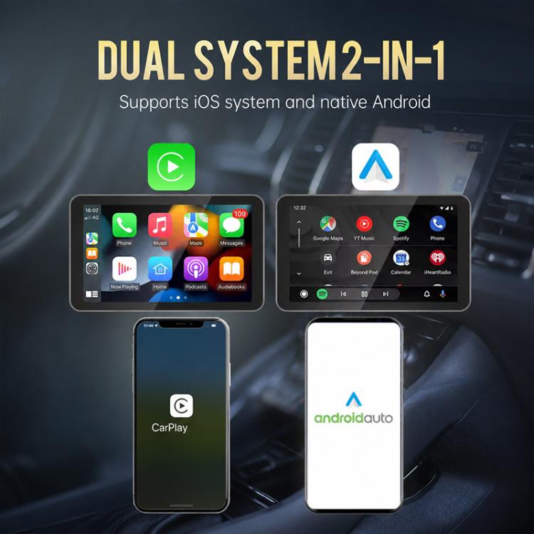2 in 1 Car mini Smart Box BT5.4+WiFi Wireless Android Auto CarPlay Adapter, ZYD-TAB0E
